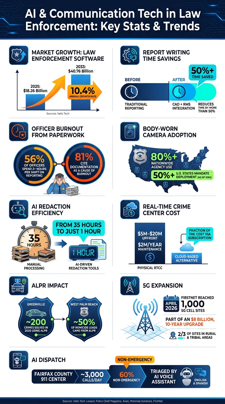 AI & Communication Tech in Law Enforcement: Key Stats & Trends