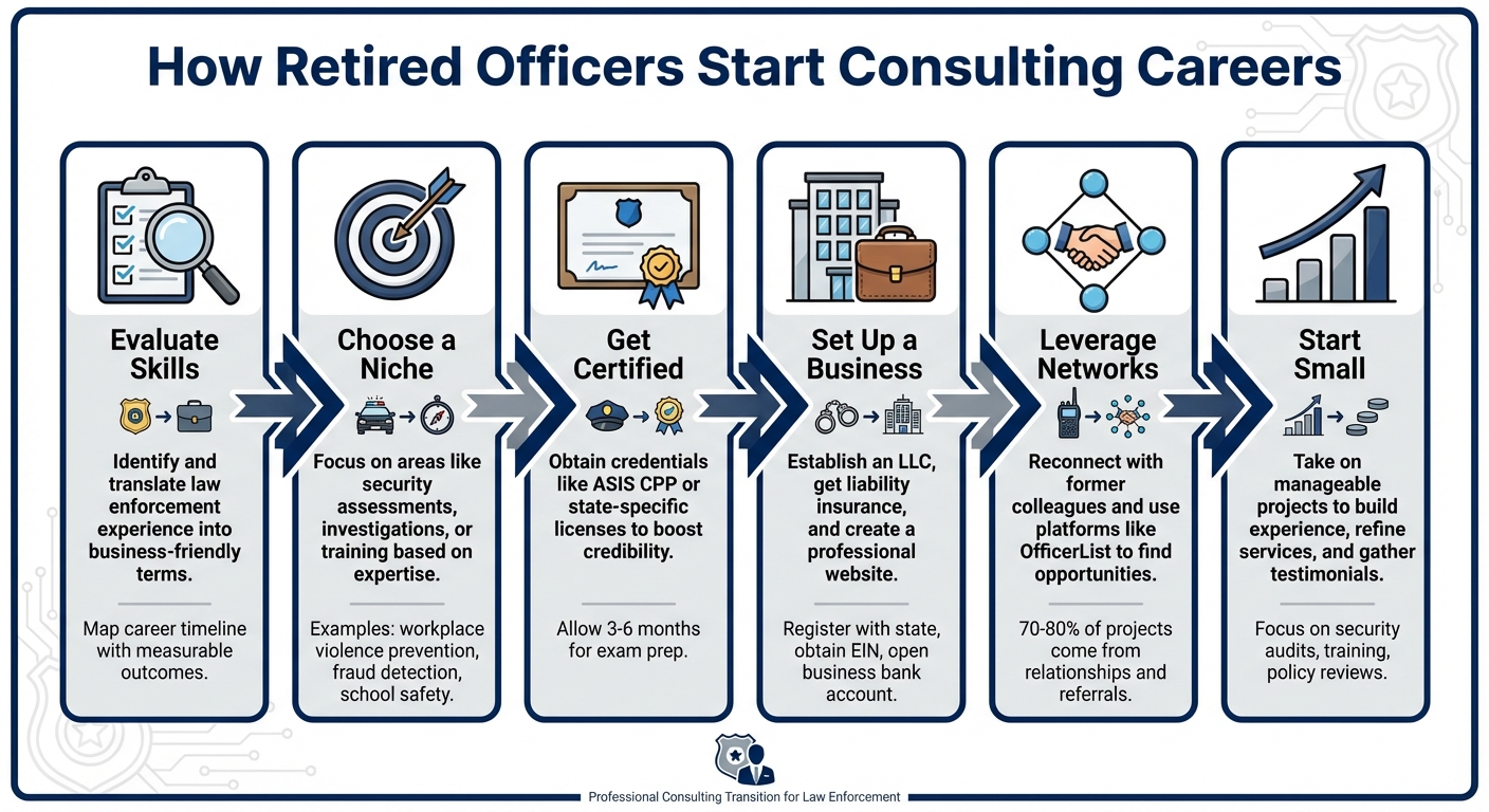6-Step Guide for Retired Officers Starting Consulting Careers